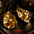 Abstract Gold Statement Earrings | Stainless Steel Anti Tarnish Earrings for Women