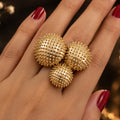 The Queen's Ring - Gold and Bold Ring | Gold Anti Tarnish Ring for Women - Adjustable Ring