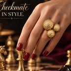 The Queen's Ring - Gold and Bold Ring | Gold Anti Tarnish Ring for Women - Adjustable Ring
