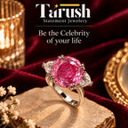 Pink Rose Cut Diamond Look (DIAMOND REPLICA) Ring | Stainless Steel Anti Tarnish Adjustable Ring