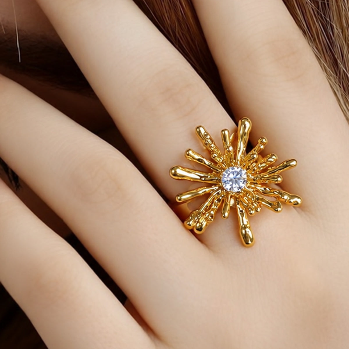 Diamond Ring fpr your everyday look (DIAMOND REPLICA) Ring | Stainless Steel Anti Tarnish Adjustable Ring