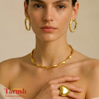 18 Kt Gold Plated Heart ring Semi Precious stone