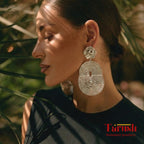 18 Kt Gold Plate Brass Dangling Earrings - Gold Bid Round earrings - Perfect For all Your Parties