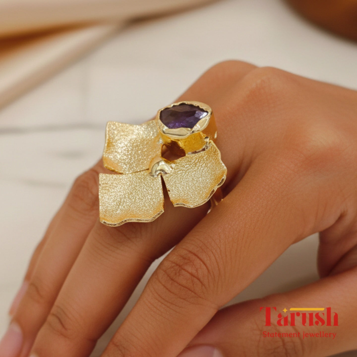 Ring with Semi precious stone