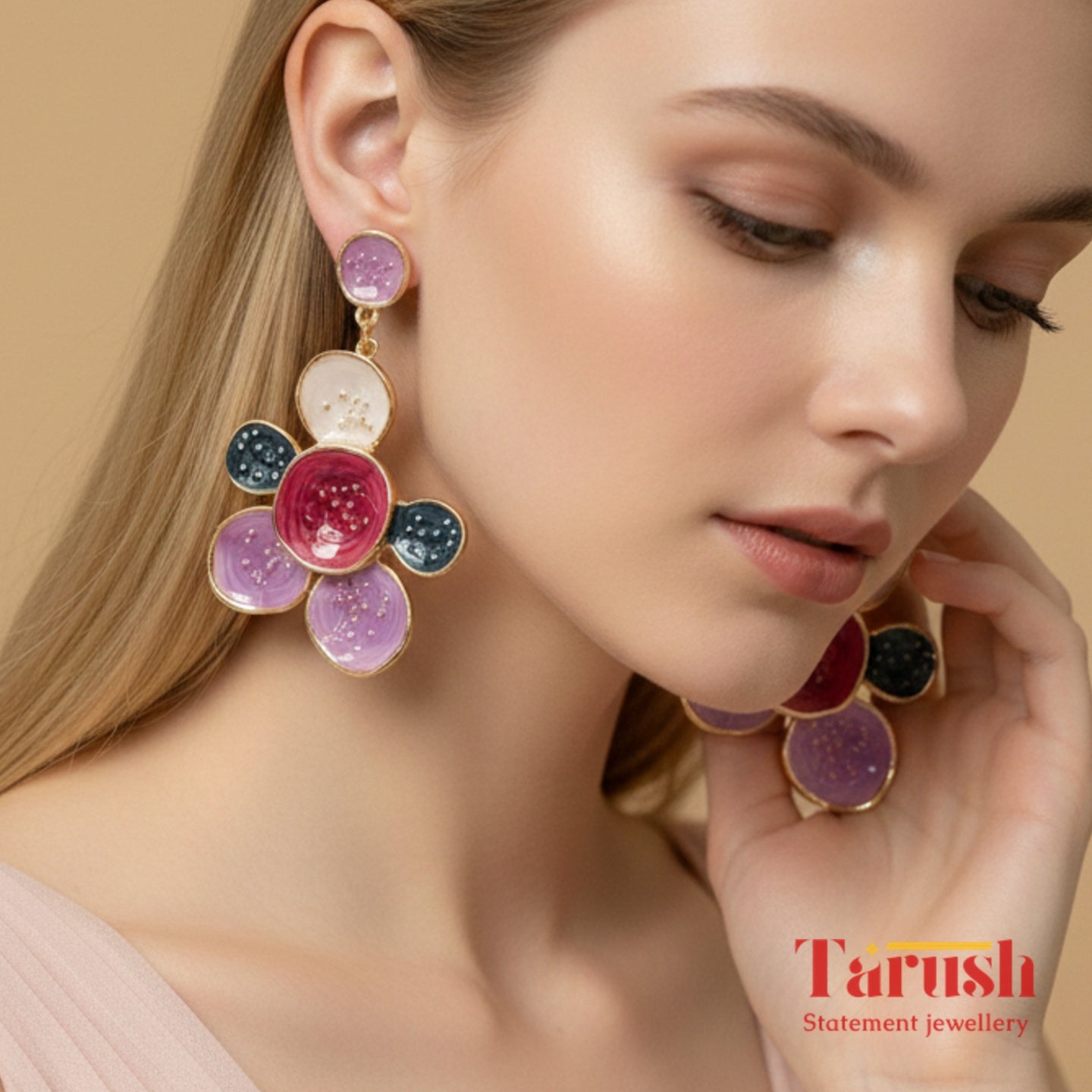 Multi colour earring