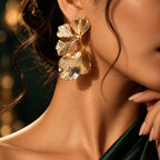 Golden Petals - 18 Kt Gold Plated Light weight - Half Flowers - Look Fabulous Everyday