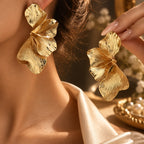 Golden Petals - 18 Kt Gold Plated Light weight - Half Flowers - Look Fabulous Everyday