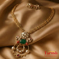 18 Kt Gold Plated Kundan Necklace Semi Precious stone