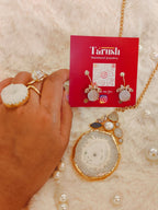 18 Kt Gold Plated Moon stone necklace set (set of 3) Semi Precious stone