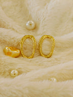 18 Kt Gold Plated Gold earring stud Semi Precious stone