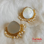 18 kt Gold Plated Earrings Small Pearl Hanging Earring - Perfect For Your Everyday Look
