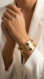 18 Kt Gold Plated Bangle with stones Semi Precious stone