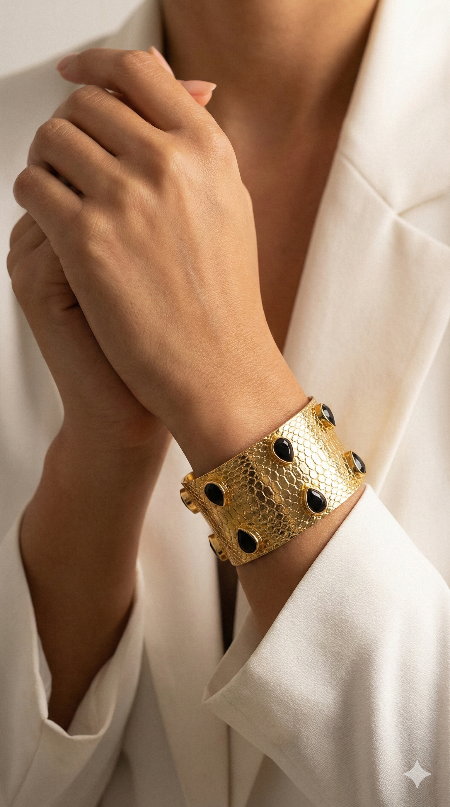 18 Kt Gold Plated Bangle with stones Semi Precious stone