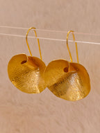 18 Kt Gold Plated Gold hook earring Semi Precious stone