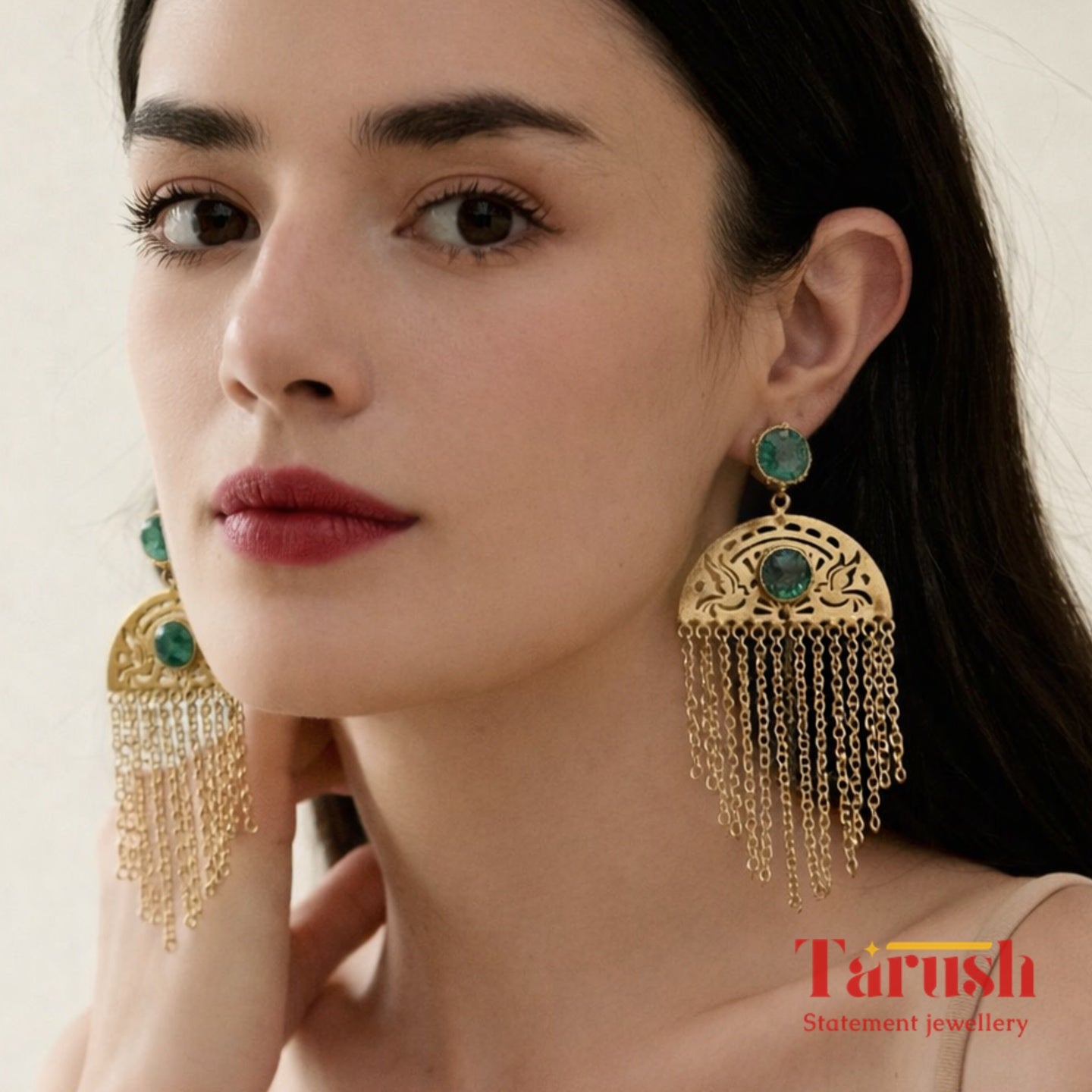 Blue Tasseled earrings