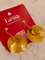 18 Kt Gold Plated Gold hook earring Semi Precious stone