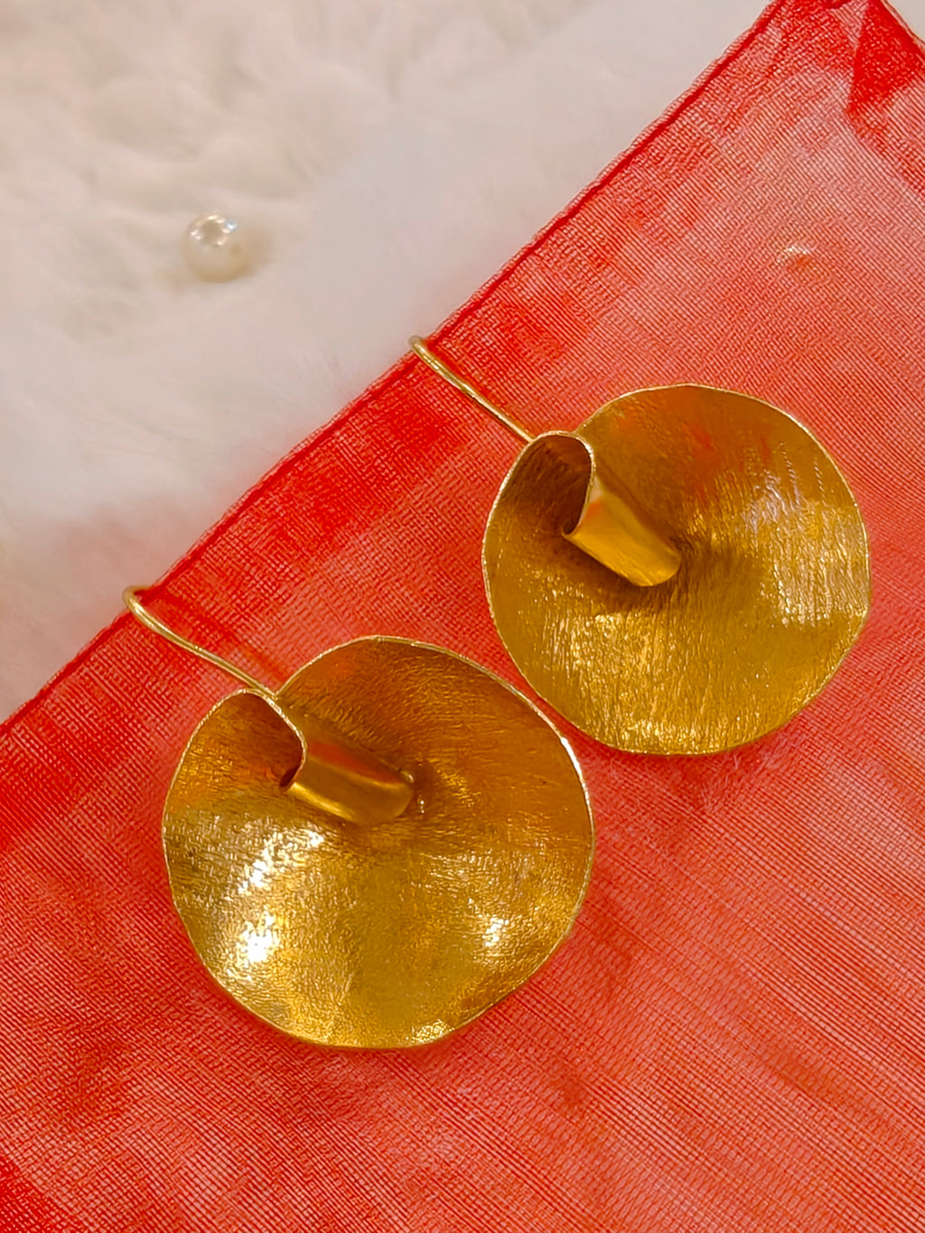 18 Kt Gold Plated Gold hook earring Semi Precious stone