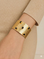 18 Kt Gold Plated Bangle with stones Semi Precious stone