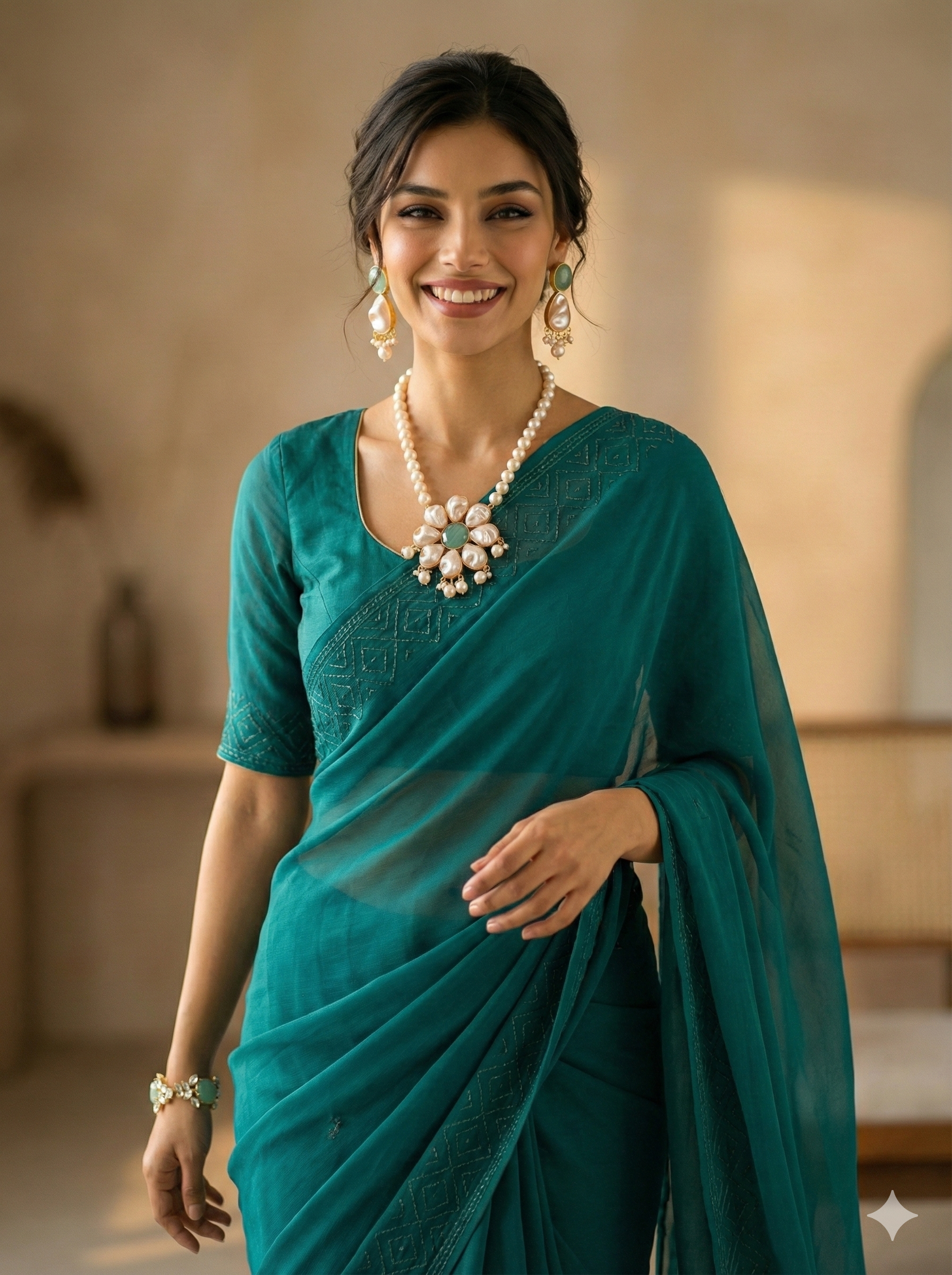 Pearl Necklace with braclet