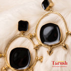 18 Kt Gold Plated blue rodie earring Semi Precious stone