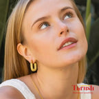 18 kt Gold Plated - Yellow Enamel earring - Perfect for your Everyday Look