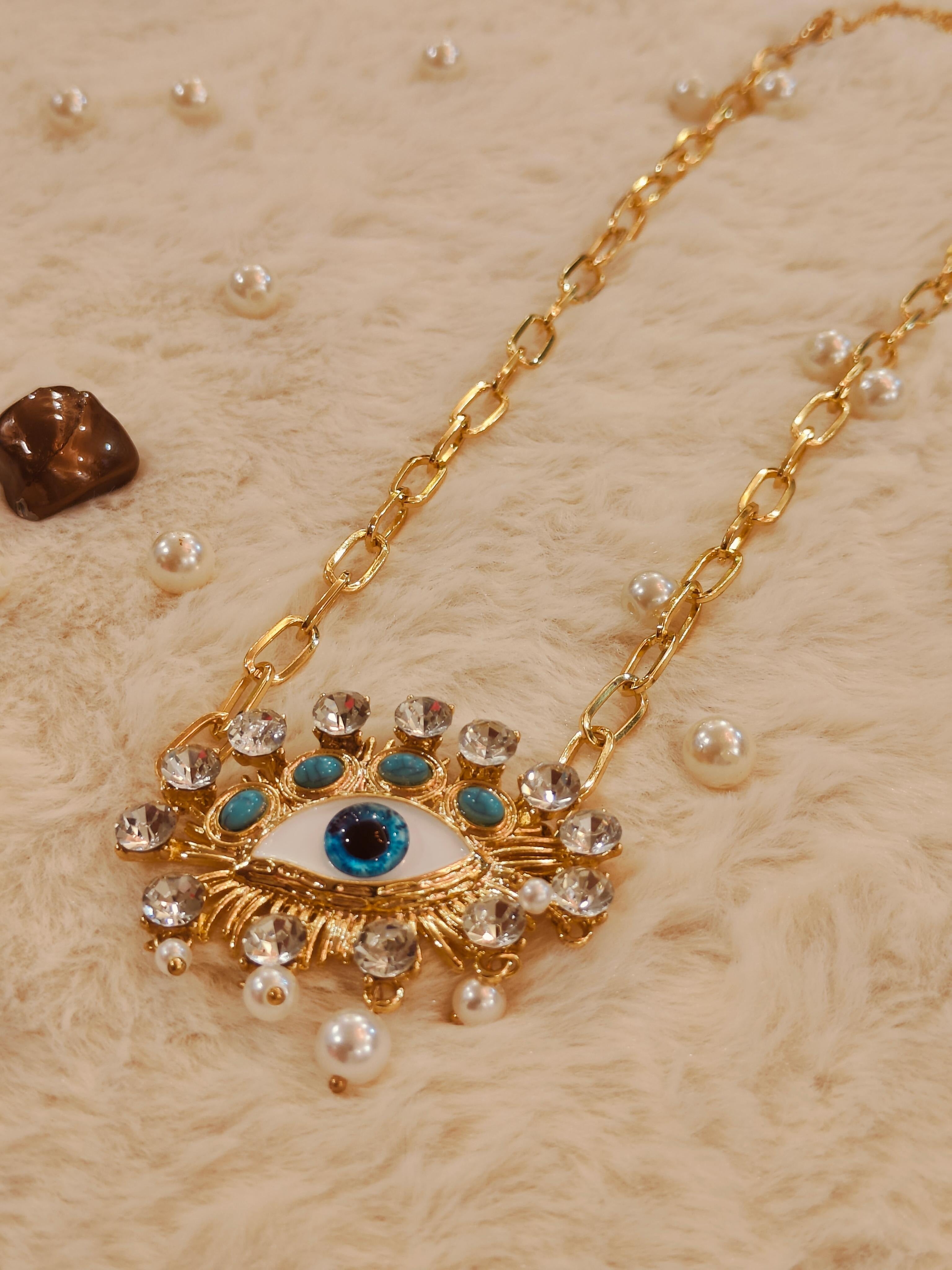 SS evil eye necklace