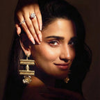 18 Kt Gold Plated Buddha earring for My Bold Mowen Semi Precious stone