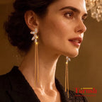 18 Kt Gold Plated White zircon dangler Semi Precious stone