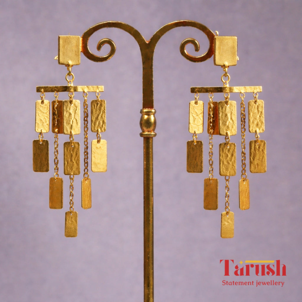 18 Kt Gold Plated Dangling Earrings - Perfect For All Your Occasions