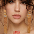 18 Kt Gold Plated Gold dangler earring