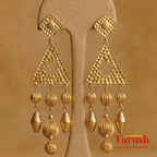 18 Kt Gold Plated Beaded Jhumka Earrings - Perfect for Your Traditional Outfits