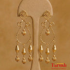 18 Kt Gold Plated - Gold beads jhumka - Look Fabulous On Every Festival