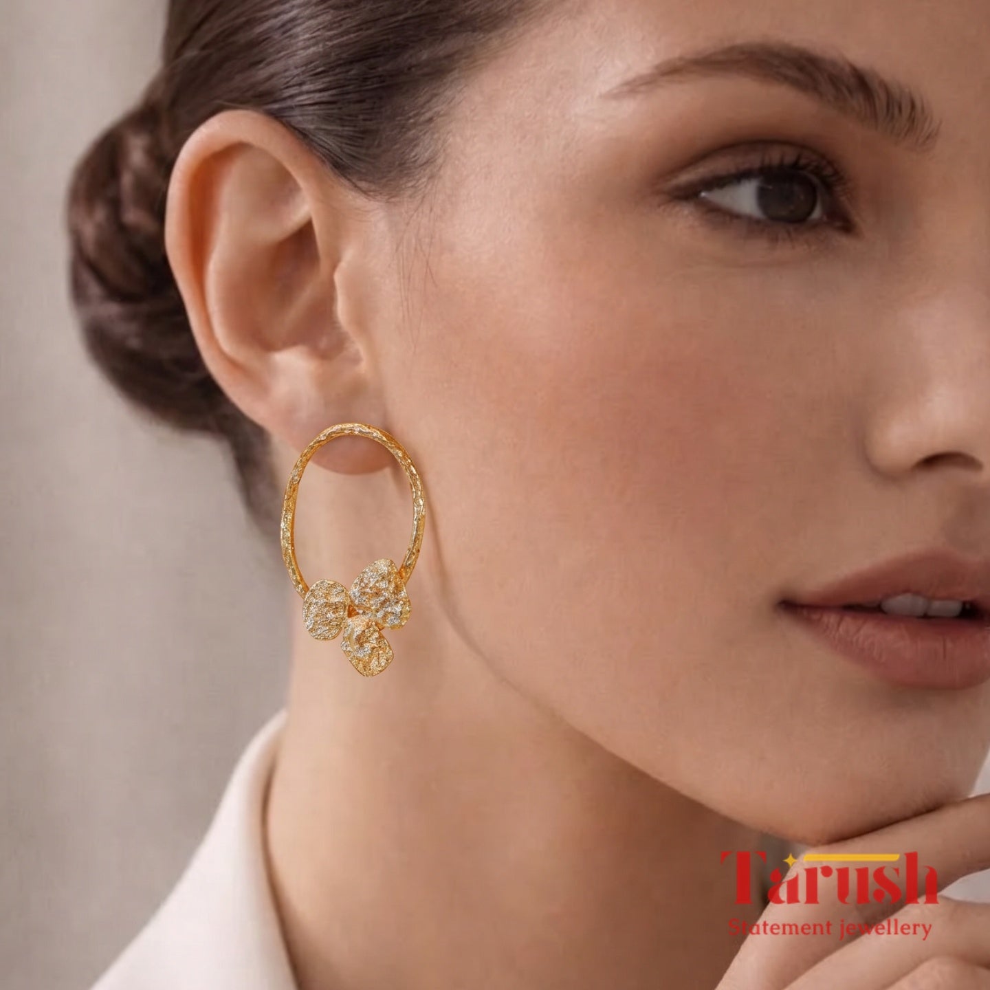 18 Kt Gold Plated Round Gold small earring - Perfect for your everyday look