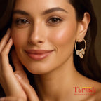 18 Kt Gold Plated Round Gold small earring - Perfect for your everyday look