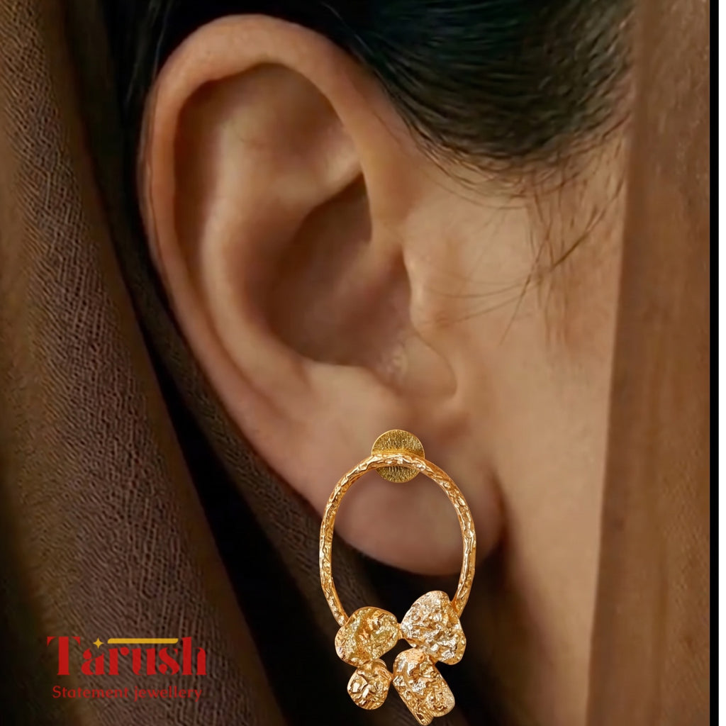 18 Kt Gold Plated Round Gold small earring - Perfect for your everyday look