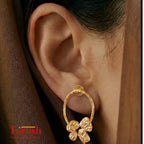 18 Kt Gold Plated Round Gold small earring - Perfect for your everyday look