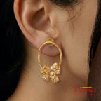 18 Kt Gold Plated Round Gold small earring - Perfect for your everyday look