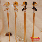 18 Kt Gold Plated White zircon dangler Semi Precious stone
