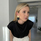 Apple black earring Black