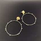 18 Kt Gold Plated Round gold earring - Perfect for Your Everyday Look