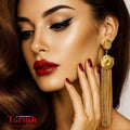 18 Kt Gold Plated Gold dangler earring