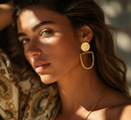 18 Kt Gold Plated gold dangler-earring - Perfect for your office look
