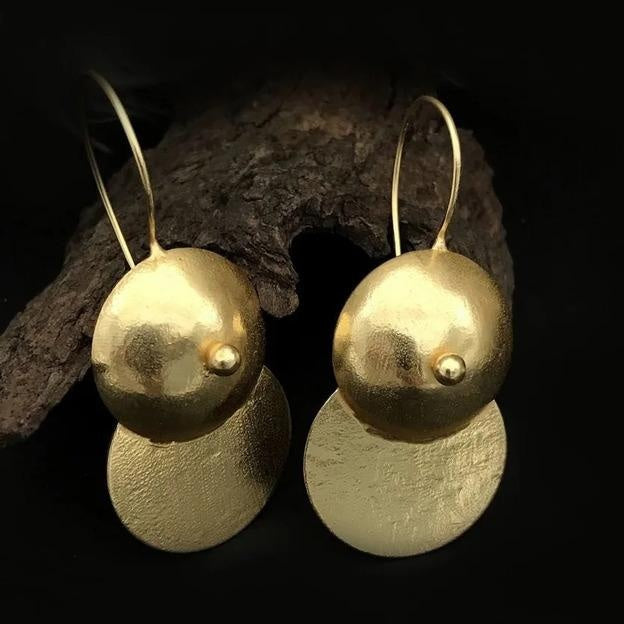 18 Kt Gold Plated hook earring Semi Precious stone