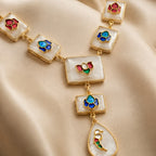 Pachi kundan Royal Necklace and earring set - 18 kt gold plated with - Anti Tarnish - Perfect for royal looks