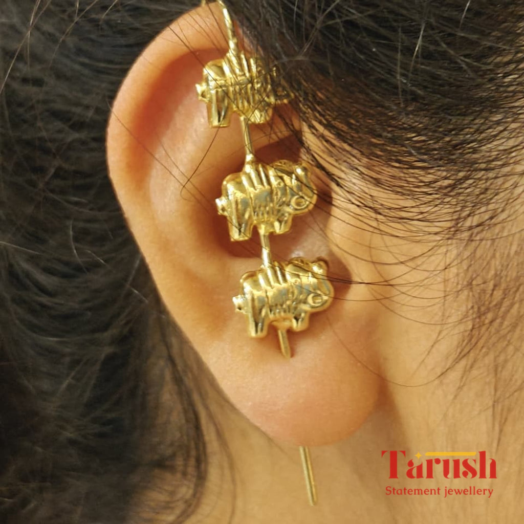 18 Kt Gold Plated - Elephant Ear Cuffs - Look Fabulous Everyday