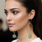 Blue candy hanging earring
