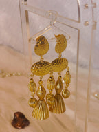 18 Kt Gold Plated Gold jhumka gold Semi Precious stone