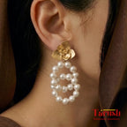 18 Kt Gold Plated 18kt Gold Plated Pearl Earrings - Made to Make Your Occasions Perfect Semi Precious stone