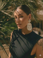 18 Kt Gold Plate Brass Dangling Earrings - Gold Bid Round earrings - Perfect For all Your Parties