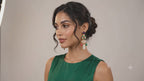 Mosaic Bloom Earrings - 18 Kt Gold Pated - Decorated with Precious stones and Kundans for that royal and elegant look - Perfect for all occasions